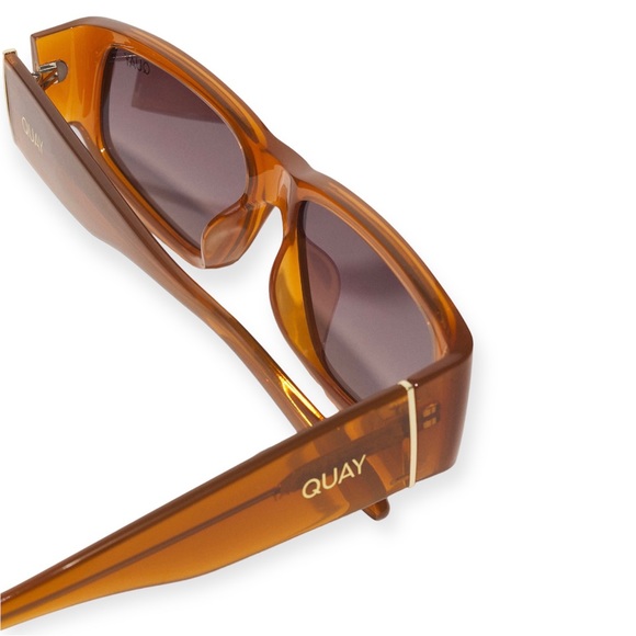 QUAY No Envy Sunglasses Milky Carmel Frame Brown Gradient Lenses NWT - Picture 7 of 13